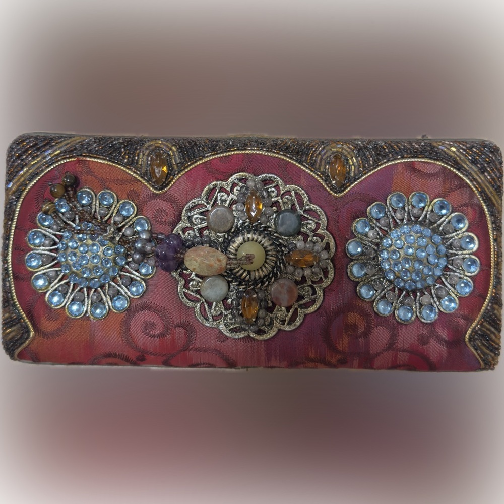 Vintage Mary Frances Multicolor Embellished Clutch